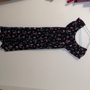 one pieces black with rose